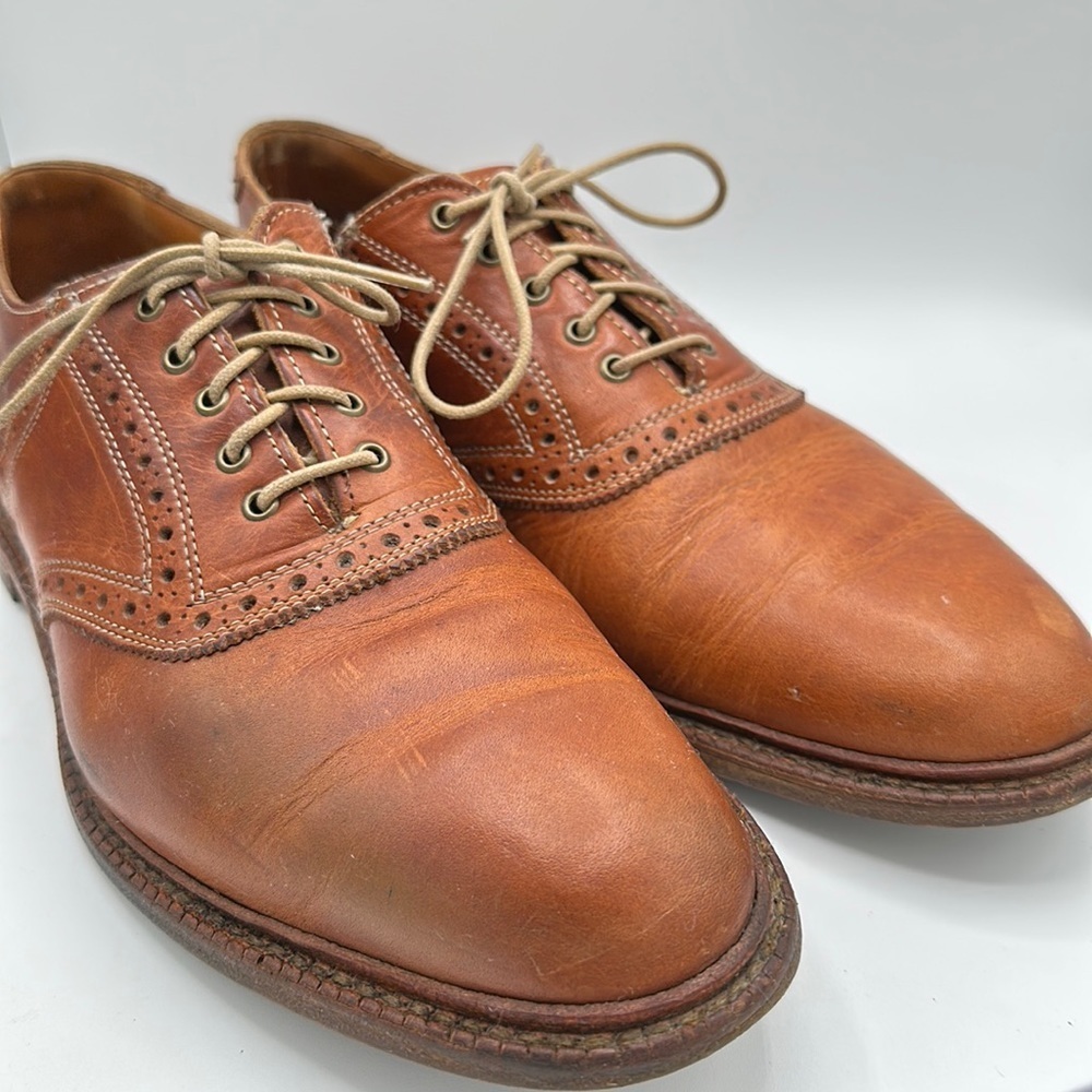 Allen Edmonds Finch tan leather lace-up shoes, size 10D